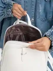 Рюкзак белый женский, рюкзак планшет, 35х32х12 см