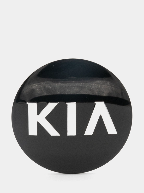 Наклейки на диски, колпаки KIA сферическая, изогнутая, 56 мм, 4 штуки