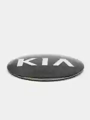 Серый металлик наклейки на диски, колпаки KIA сферическая, изогнутая, 56 мм, 4 штуки