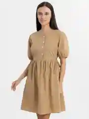Бежевый летнее платье