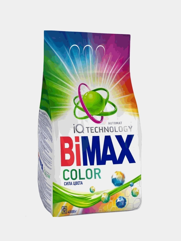 Стиральный порошок BIMAX Color "Сила цвета", для цветных тканей, 4,5 кг