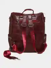 Бордовый женский рюкзак - сумка из искусственной кожи PU