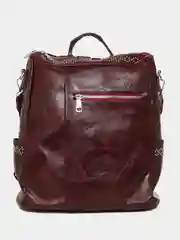 Бордовый женский рюкзак - сумка из искусственной кожи PU
