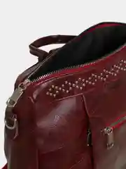 Бордовый женский рюкзак - сумка из искусственной кожи PU
