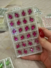 Кабошоны, прозрачные,  24 штуки в форме капли кристалла стразы декоративные пришивные