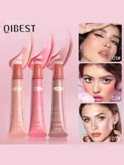 Румяна для лица Qibest, кремовые, розовые, водостойкие, с аппликатором, 15 мл