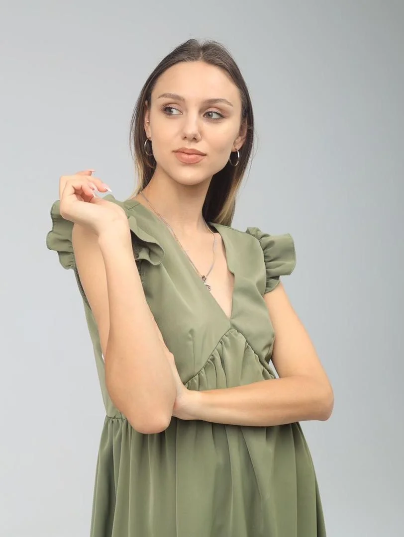 Хаки женское летнее легкое платье сарафан, 5 цветов