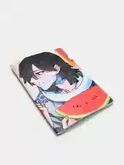 Кораллово-розовый тетрадь аниме в клетку "Клинок, рассекающий демонов", 30л