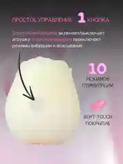 Вакуумно-волновой вибратор  для клитора "Розочка"