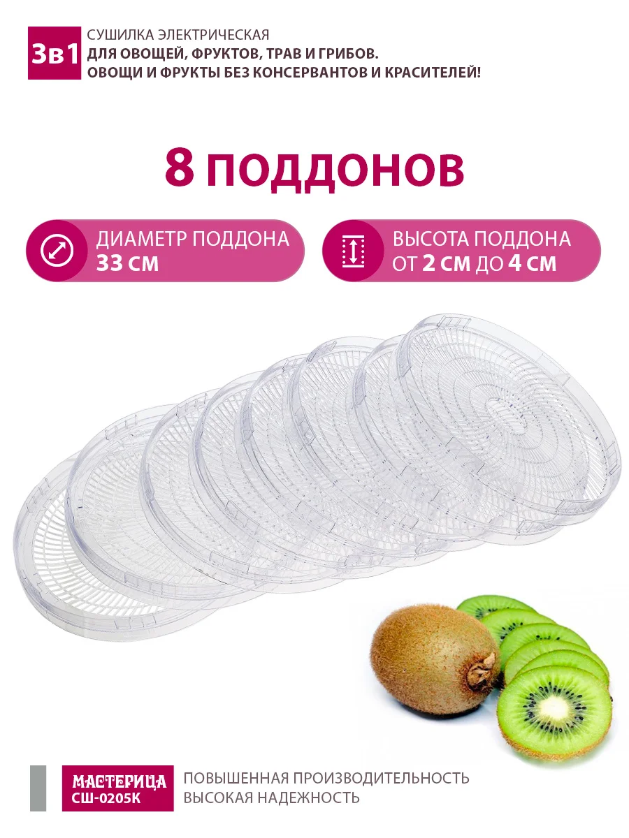Сушилка для овощей и фруктов с функцией йогуртница Мастерица СШ-0205К