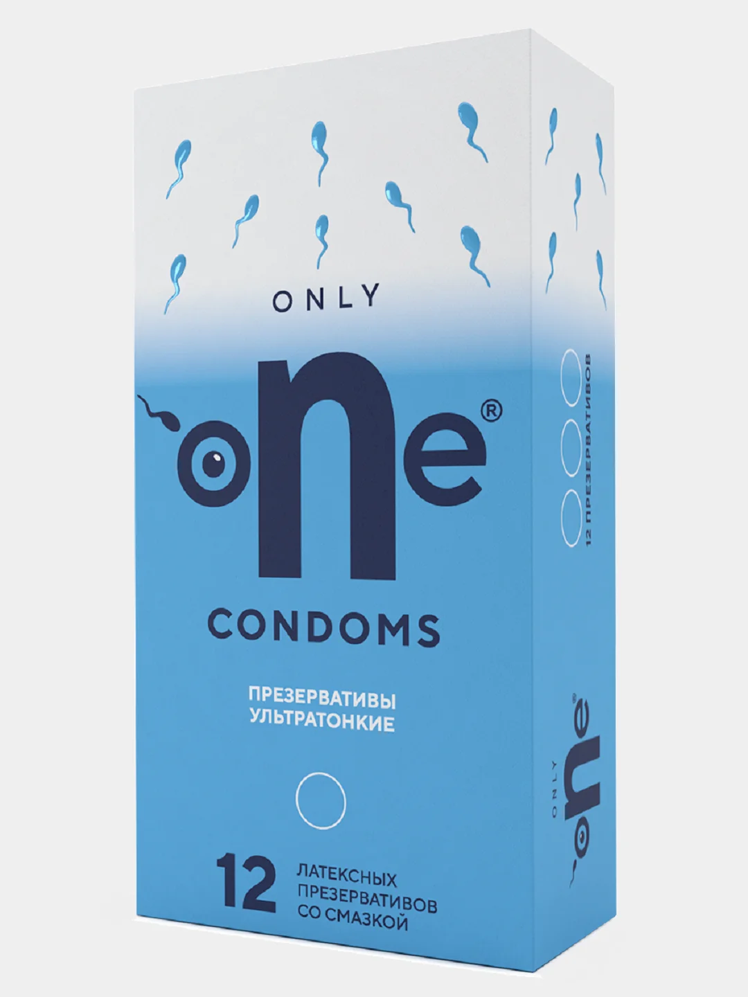 Голубой презервативы, с интимной смазкой, 6 видов, ультратонкие, латексные, ONLY ONE, 12 штук