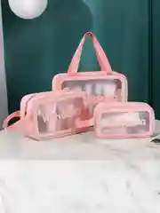 Розовый косметичка дорожная, в бассейн, сумка, прозрачная, водонепроницаемая, аптечка