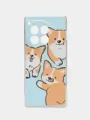 Светло-оранжевый чехол на OnePlus Ace 3/12R / Ван Плас Асе 3/12R прозрачный, с рисунком, защита камеры