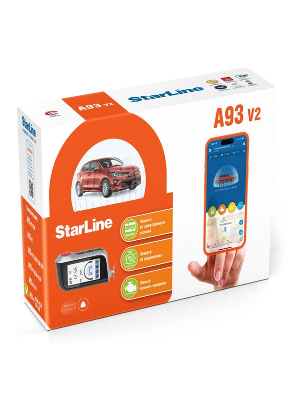 Автосигнализация StarLine A93 V2 2CAN+2LIN LTE ECO