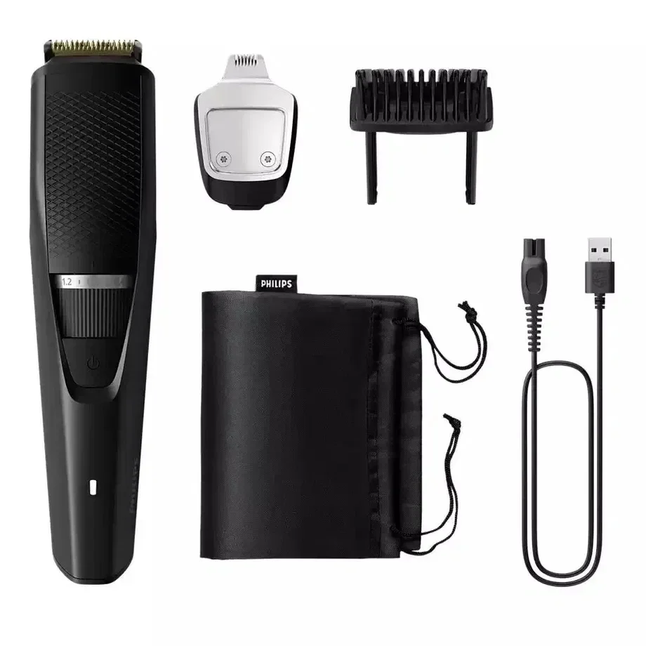 Черный триммер для бороды и усов Philips