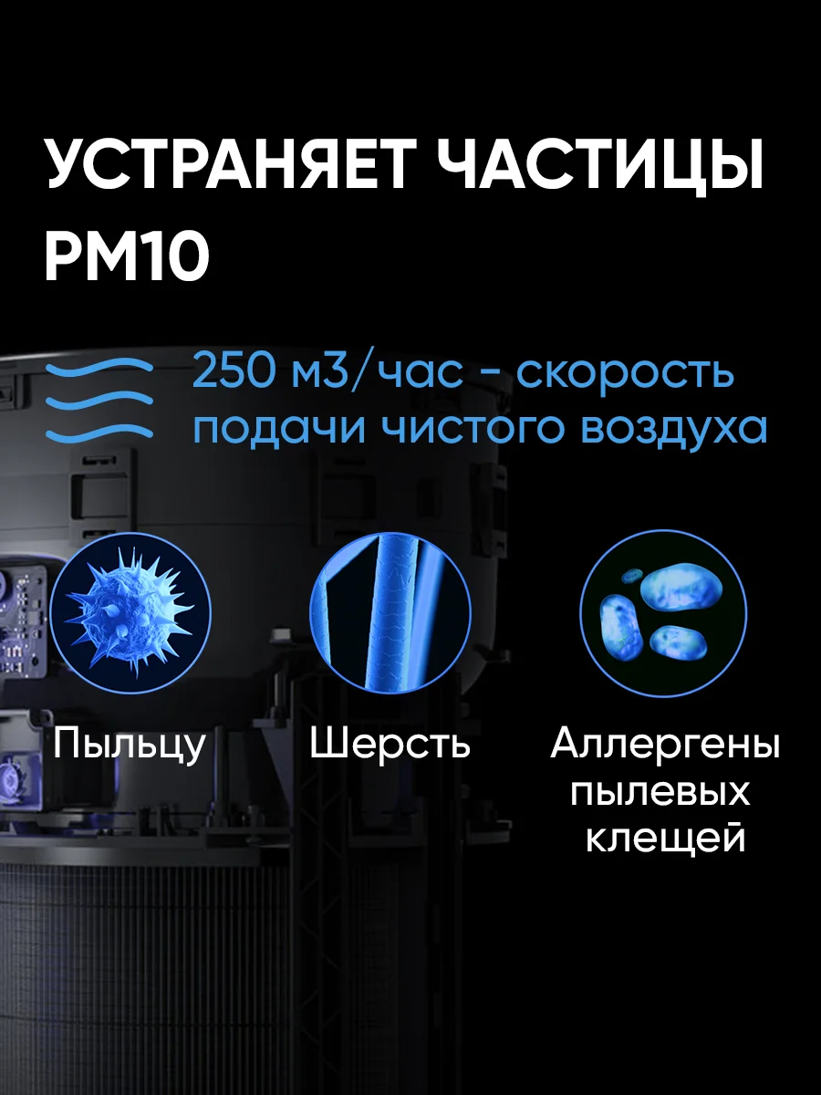 Очиститель воздуха (темно-серый) Smartmi Air Purifier P1 Dark Grey (ZMKQJHQP11)