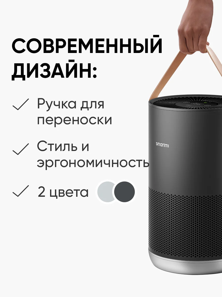 Очиститель воздуха (темно-серый) Smartmi Air Purifier P1 Dark Grey (ZMKQJHQP11)