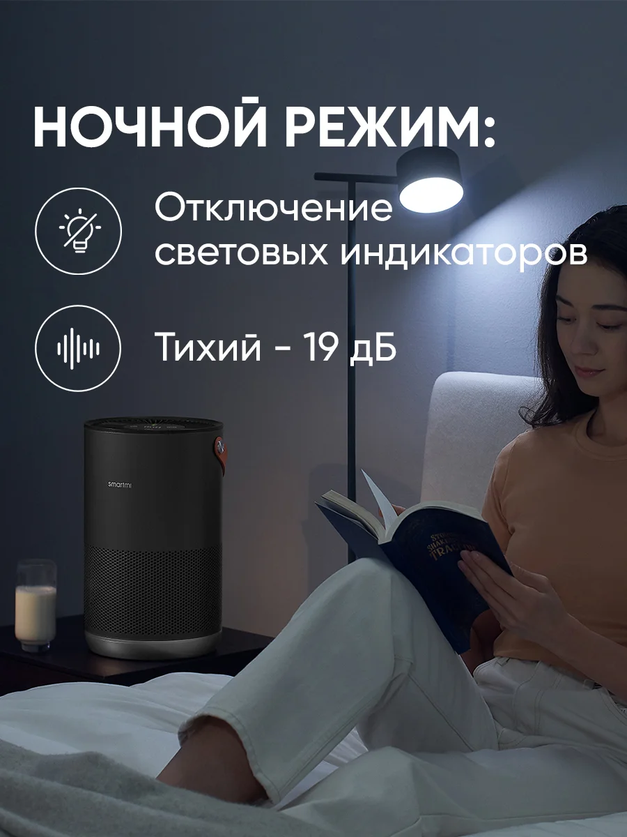 Очиститель воздуха (темно-серый) Smartmi Air Purifier P1 Dark Grey (ZMKQJHQP11)