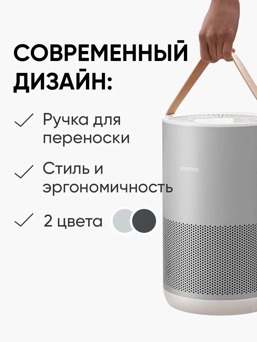 Очиститель воздуха (светло-серый) Smartmi Air Purifier P1 (silver) (ZMKQJHQP12)