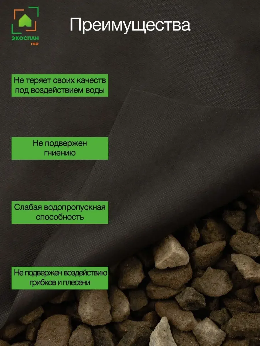Нетканый геотекстиль Экоспан Гео 120 1,6х10м