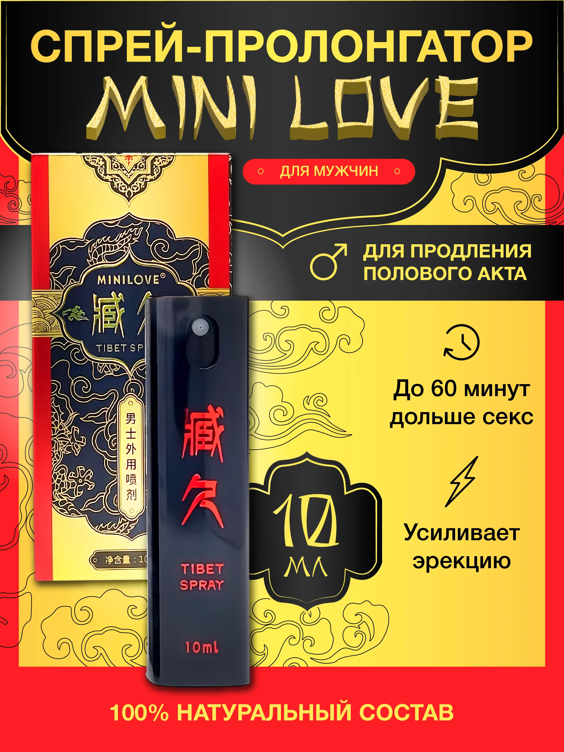 Спрей-пролонгатор для секса Mini Love, 10 мл