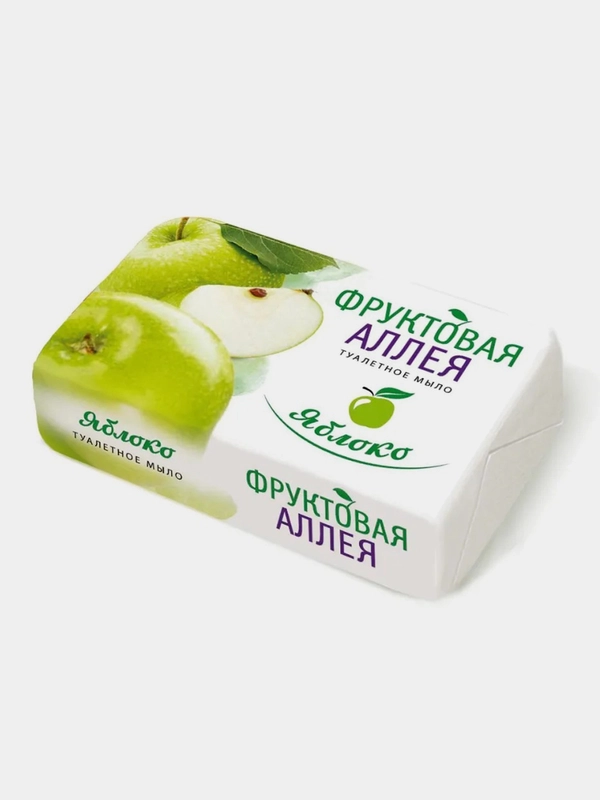 Туалетное мыло Фруктовая аллея "Яблоко", 90г