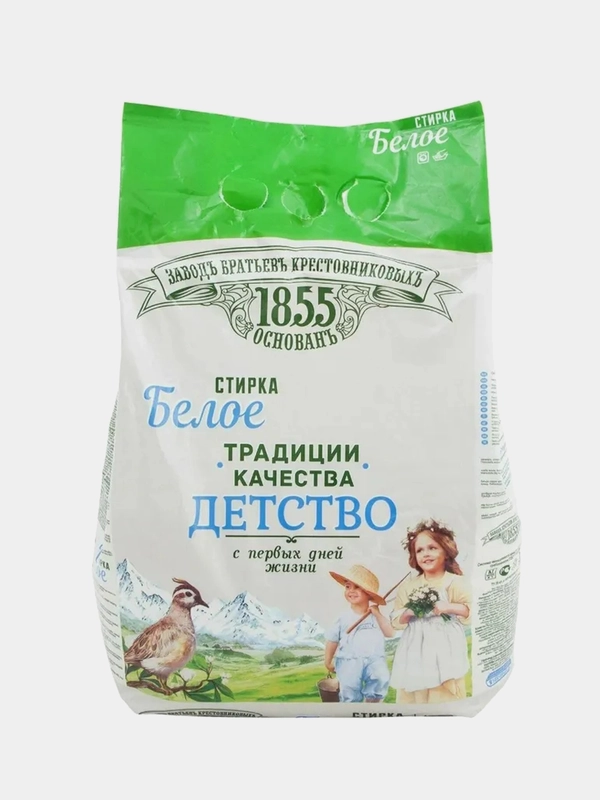 Стиральный порошок Заводъ Братьевъ Крестовниковыхъ, для белого белья, автомат, 2,4кг