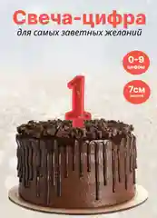 Свеча "Цифра" для торта на день рождения, блестящие свечки, 7 см