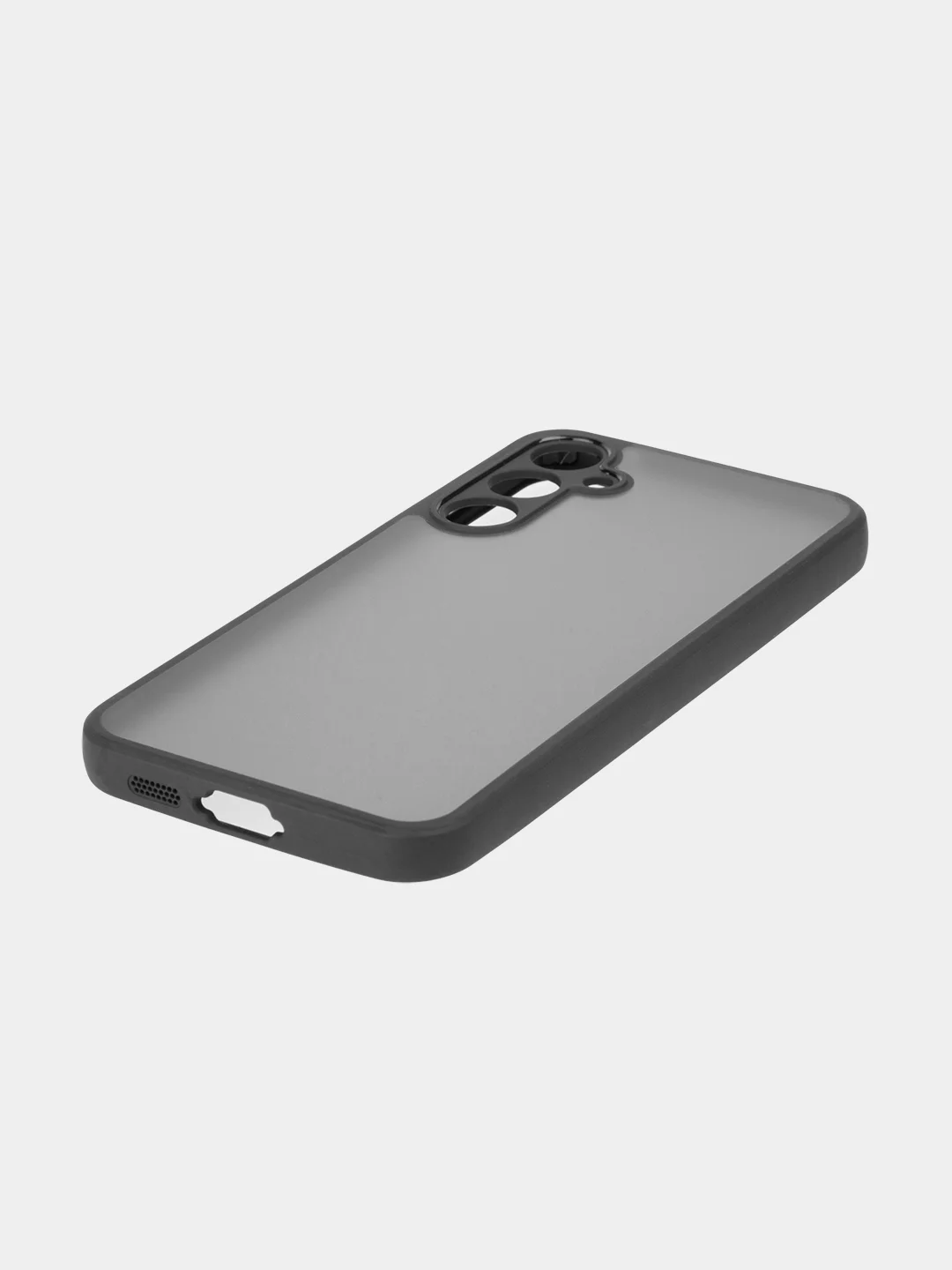 Черный чехол для Samsung Galaxy A55, A35, S23 FE пластиковый ROSCO c силиконом противоударный