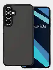 Черный чехол для Samsung Galaxy A55, A35, S23 FE пластиковый ROSCO c силиконом противоударный