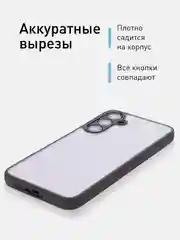 Прозрачный чехол для Samsung Galaxy A55, A35, S23 FE пластиковый ROSCO c силиконом противоударный