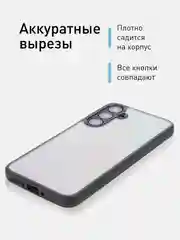 Прозрачный чехол для Samsung Galaxy A55, A35, S23 FE пластиковый ROSCO c силиконом противоударный