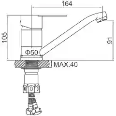 Смеситель из нержавеющей стали Ledeme L74503-3