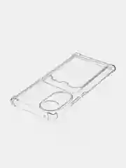 Молочный противоударный чехол для Honor 70 силиконовый BROSCORP прозрачный с усиленными углами