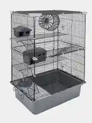 Клетка для грызунов PetTails разборная, шаг прута 10,5 мм, 42 х 30 х h67 см, 3 этажа