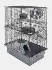 Клетка для грызунов PetTails разборная, шаг прута 10,5 мм, 42 х 30 х h67 см, 3 этажа