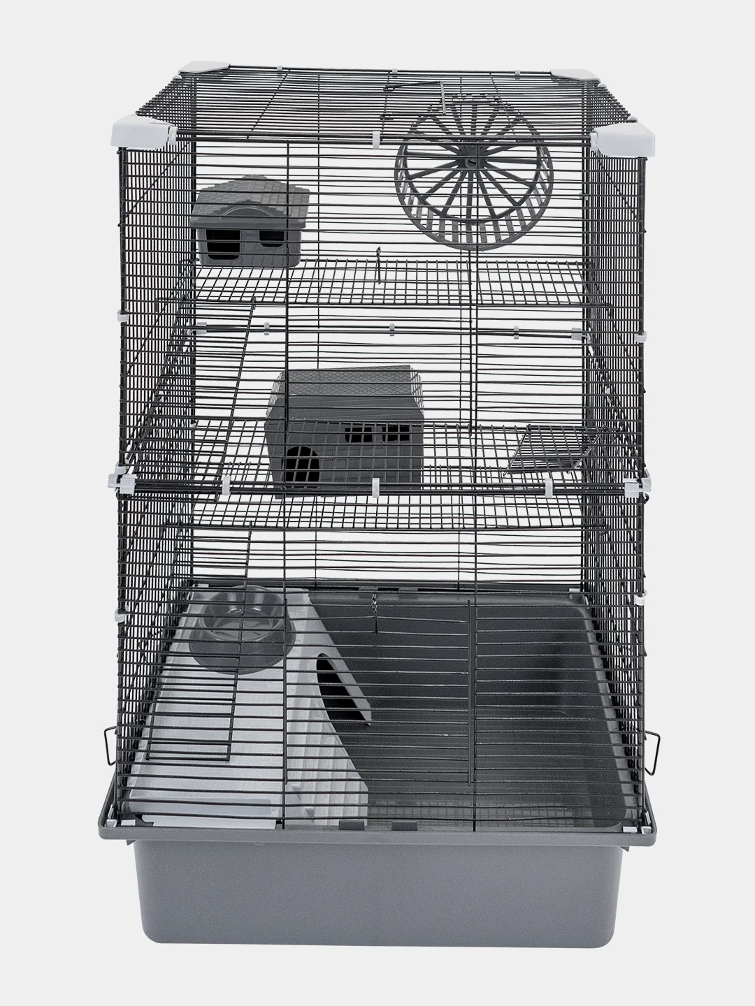 Клетка для грызунов PetTails разборная, шаг прута 10,5 мм, 42 х 30 х h67 см, 3 этажа