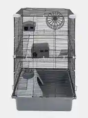 Клетка для грызунов PetTails разборная, шаг прута 10,5 мм, 42 х 30 х h67 см, 3 этажа