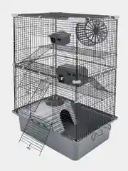 Клетка для грызунов PetTails разборная, шаг прута 10,5 мм, 42 х 30 х h67 см, 3 этажа