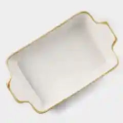 Форма для запекания из фарфора Доляна Organic Gold, 700 мл, 23,5 х 13 х 4,5 см, цвет белый