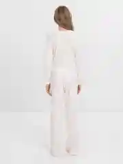 Белый костюм лапша с лонгсливом
