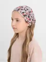 Коралловый меланж бандана на резинке косынка летняя