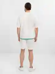 Белый костюм шорты футболка