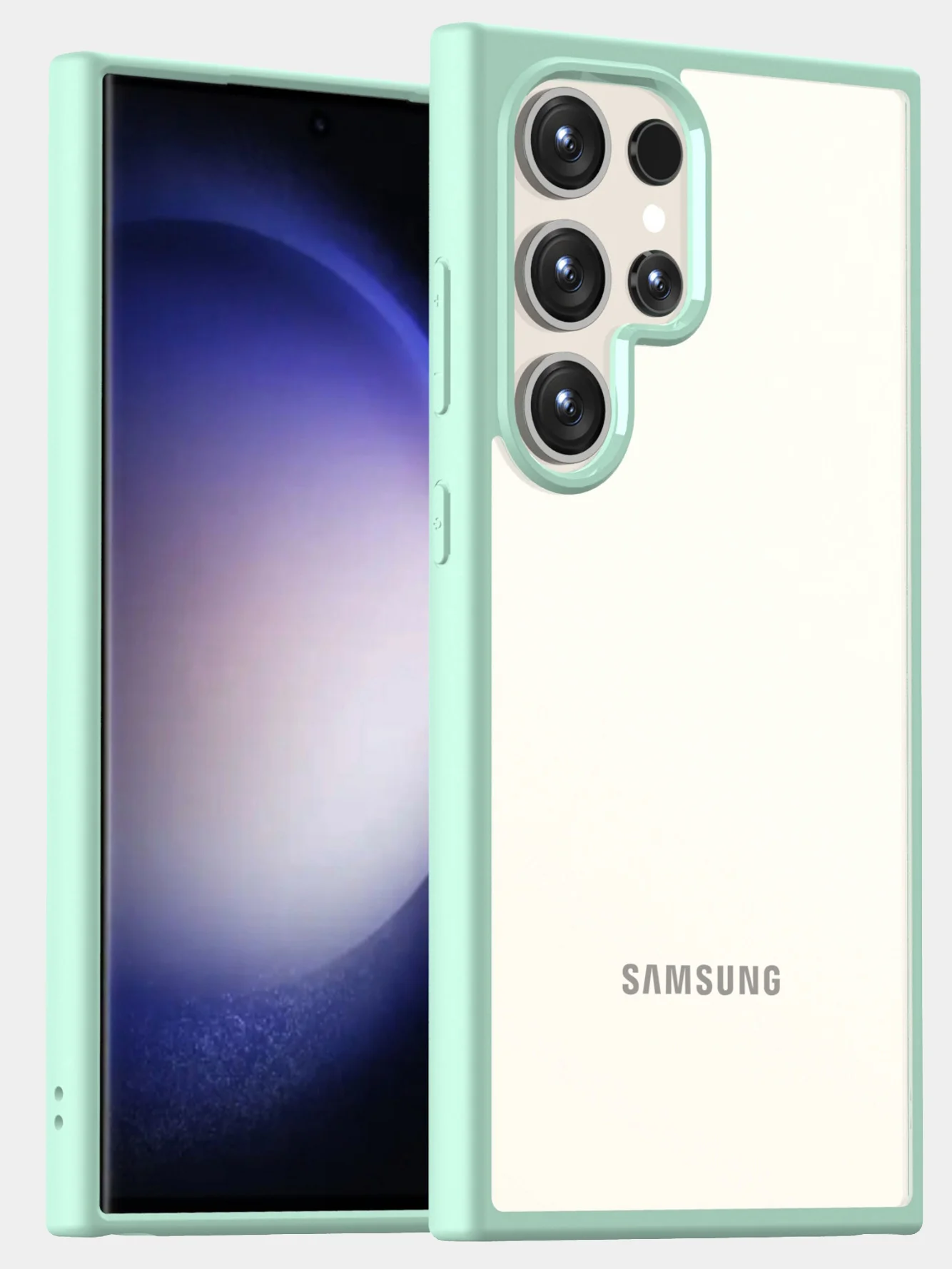 Прозрачный чехол для Samsung S24 Ultra / Самсунг S24 Ультра с силиконовым кантом