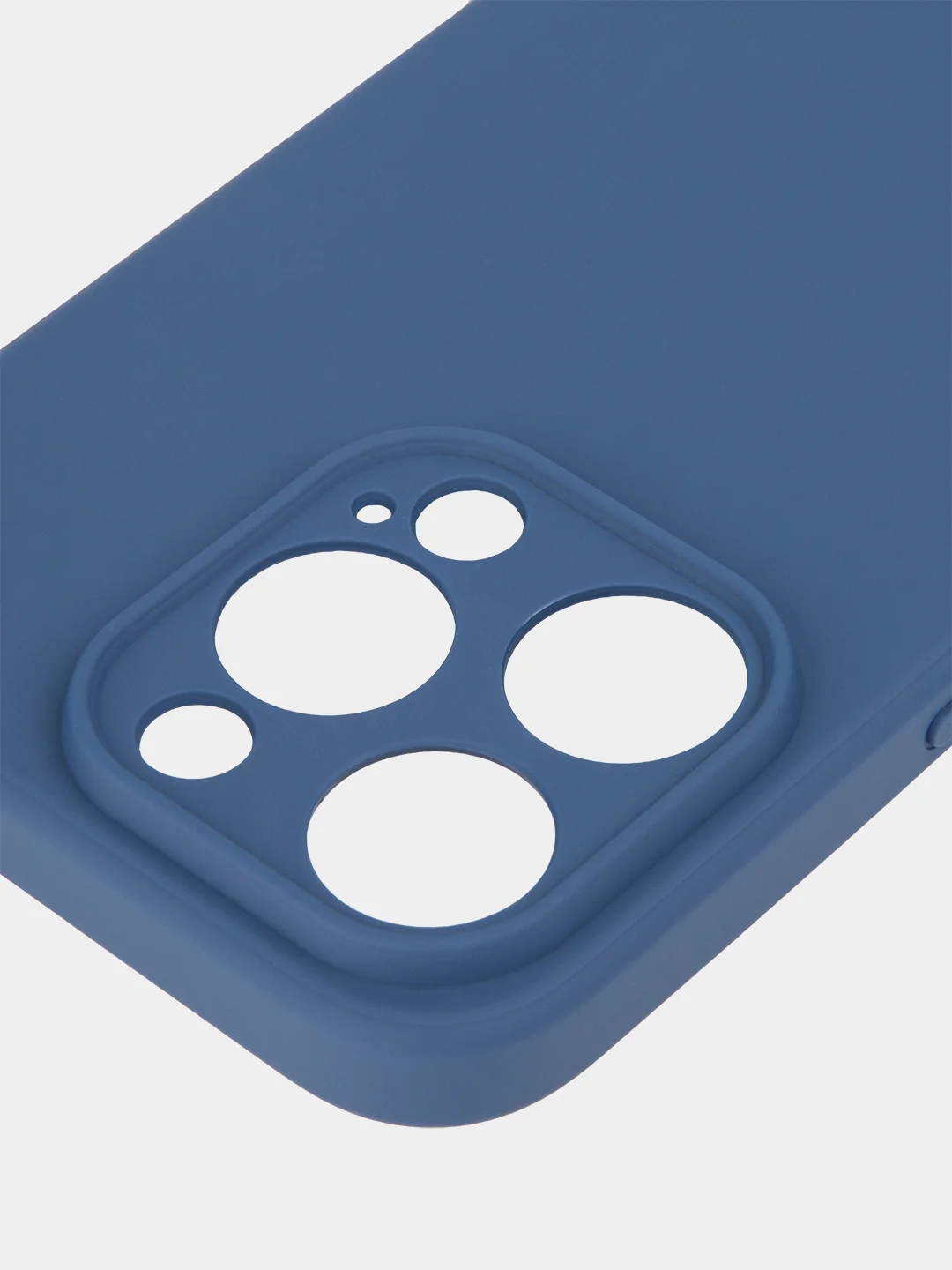 Синий чехол и стекло для Apple iPhone 15 Pro силиконовый ROSCO матовый тонкий с защитой камер