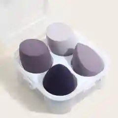 Спонжи для макияжа набор 4 шт в футляре