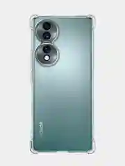 Прозрачный противоударный чехол для Honor 70 силиконовый BROSCORP прозрачный с усиленными углами
