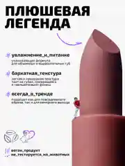 Помада для губ плюшевая Funky Monkey Plushy lipstick Тон 06 коричневый нюд