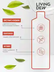 Living dew шампунь для нормальных волос "Заря", ежедневный уход и питание, 500 мл