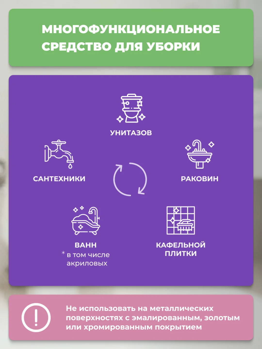 Универсальный чистящий гель для туалета, 900 мл